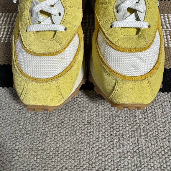 RUN OF MANGO SNEAKERS Women EU38 Yellow LEMONADE Made in Italy Suede Chunky - Picture 11 of 11